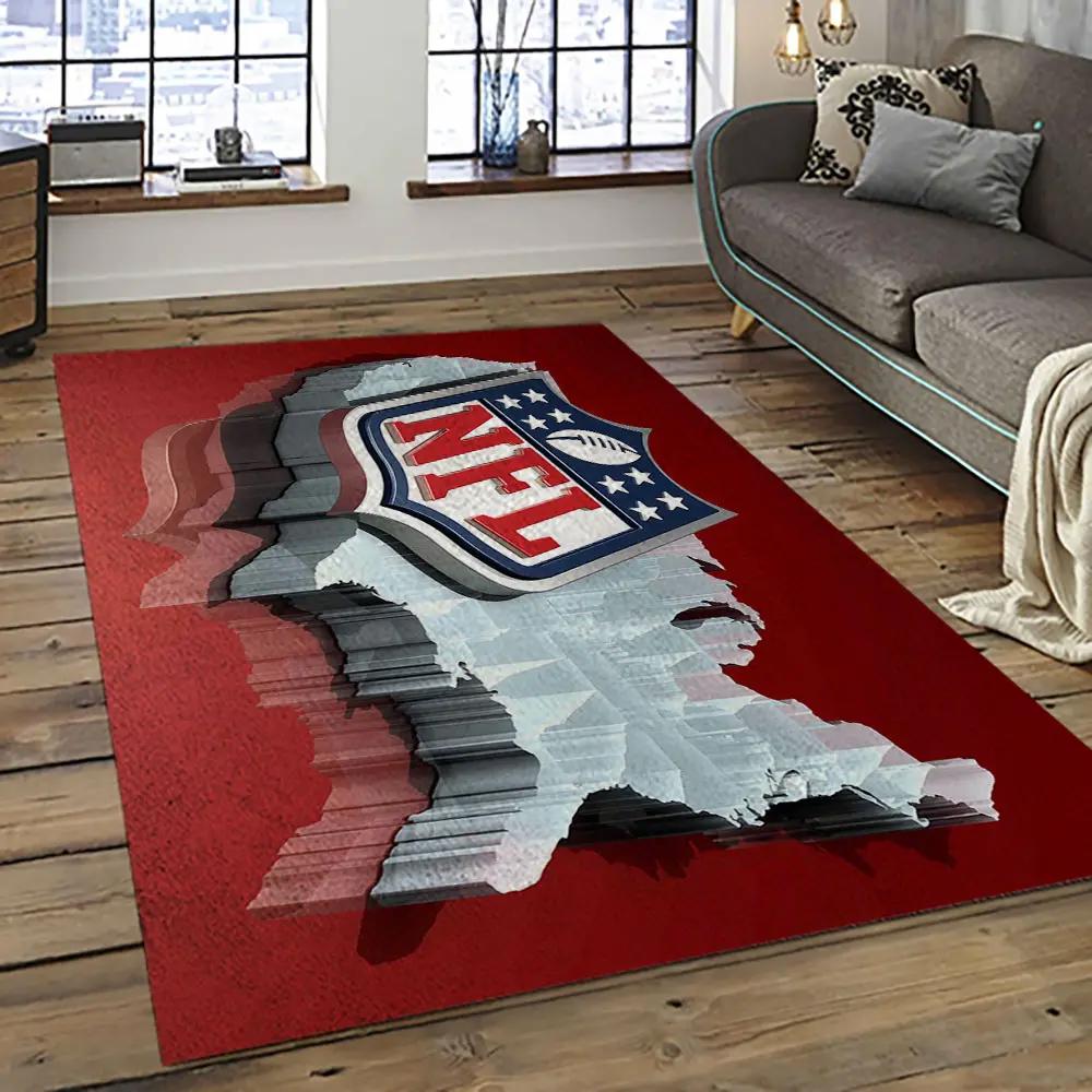 Nfl football league logo retangle carpet area rug home decor best gift for fan and friends nf2 Rectangle Rug