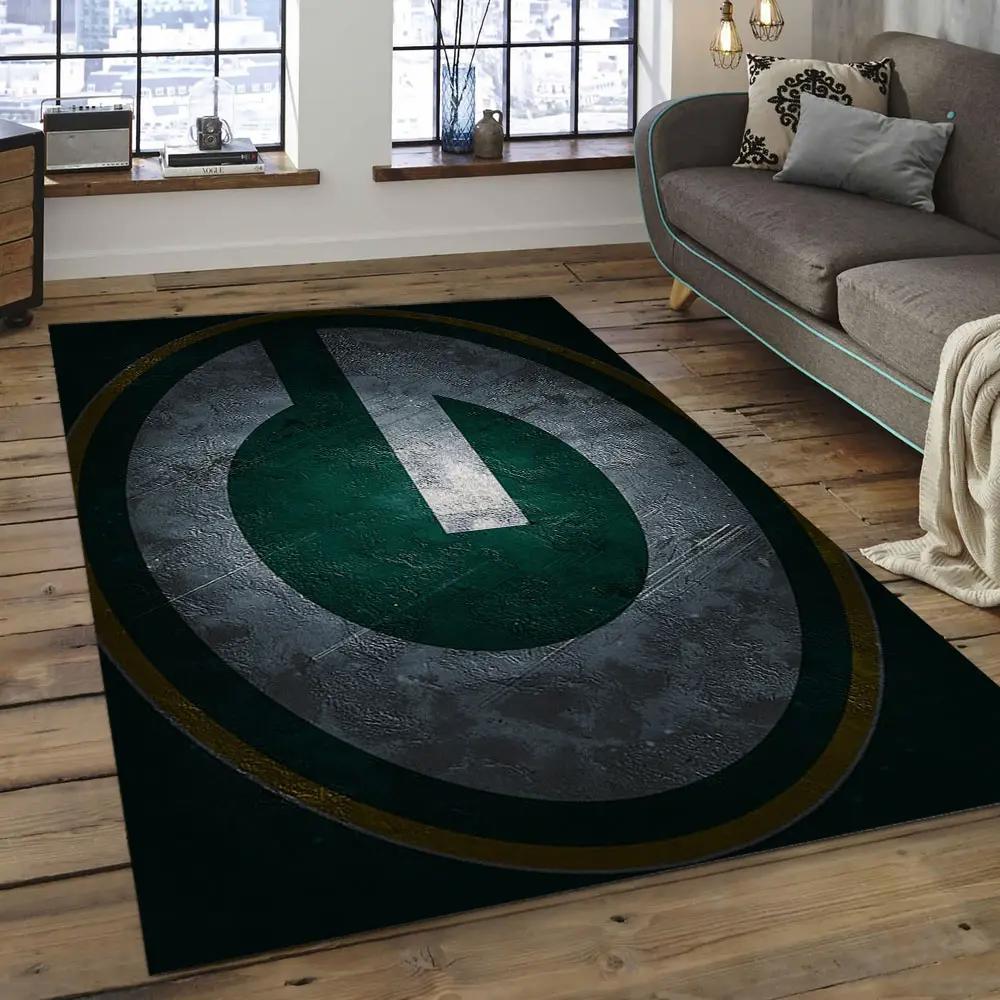Nfl green bay packers football team logo rectangle area rug gbp14 Rectangle Rug
