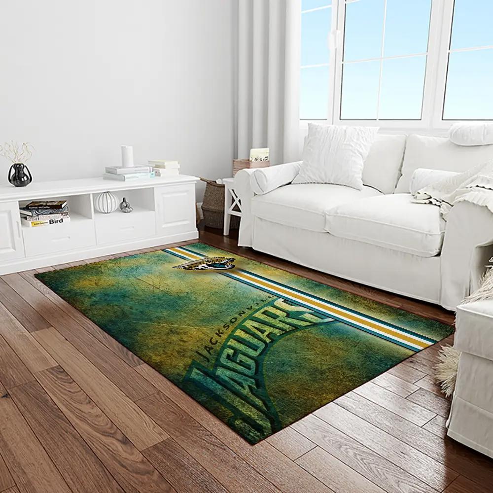 Nfl jacksonville jaguars football team logo rectangle area rug jj20 Rectangle Rug