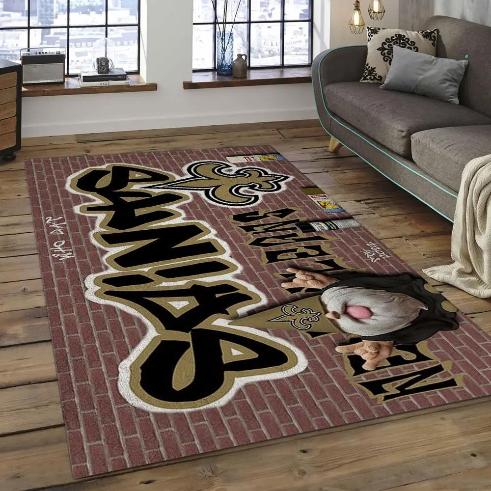 Nfl new orleans saints football team logo rectangle area rug nos33 Rectangle Rug