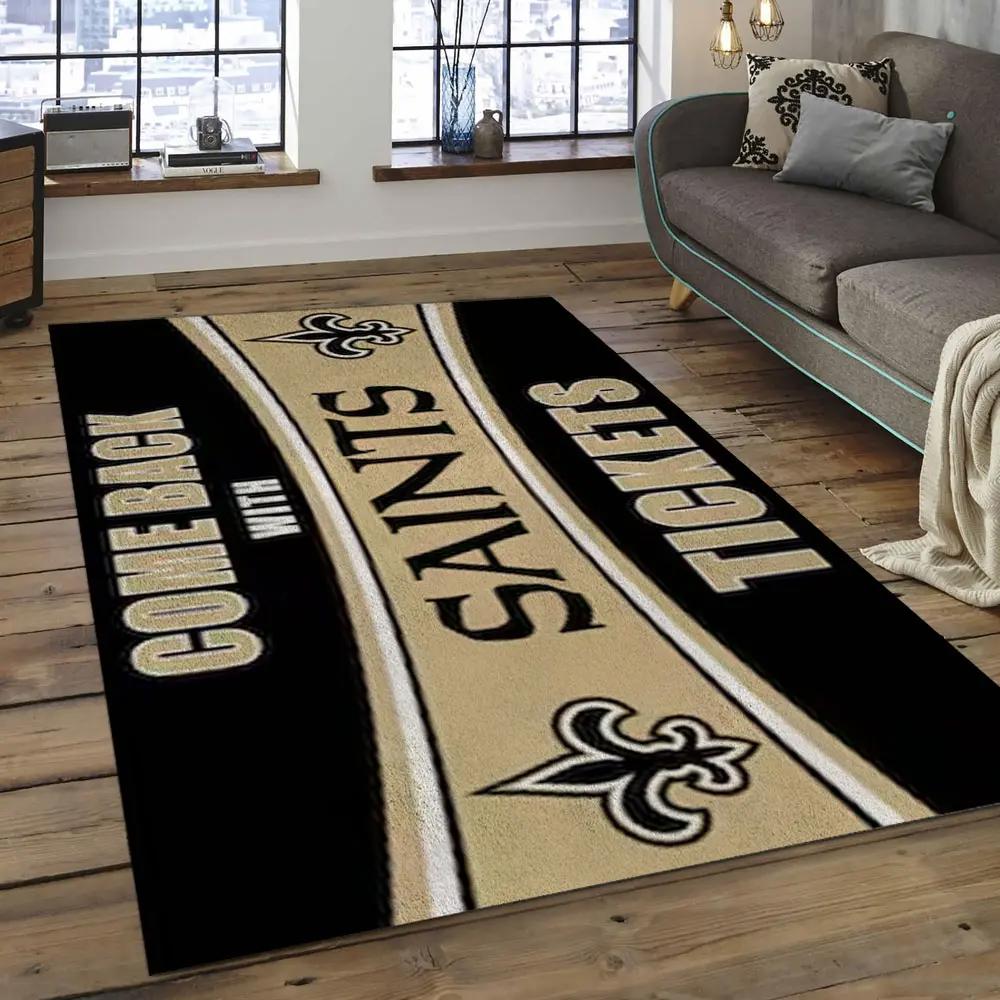 Nfl new orleans saints football team logo rectangle area rug nos36 Rectangle Rug