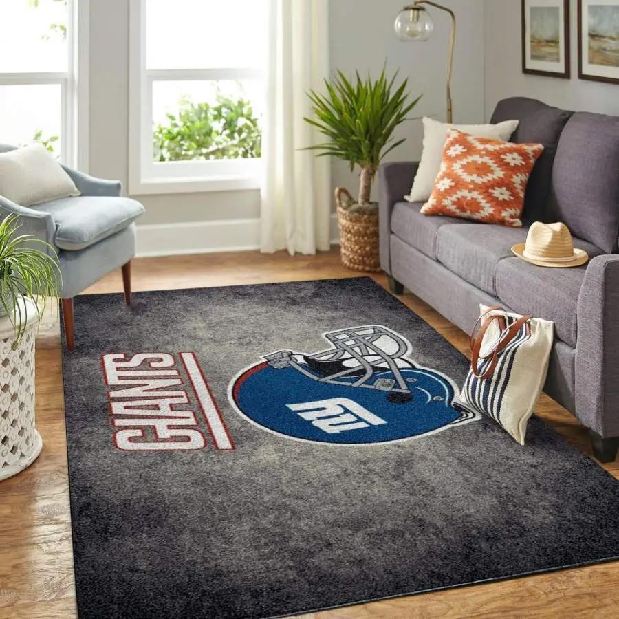 Nfl new york giants arealiving bed home decor area rug living room Rectangle Rug