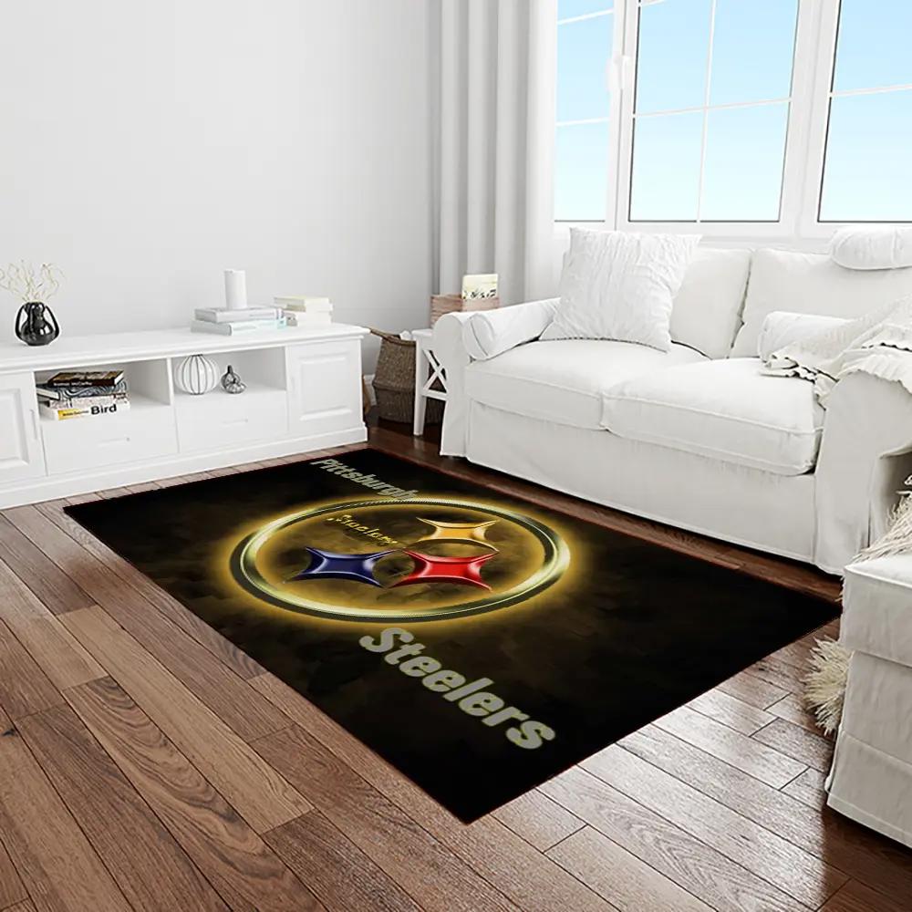 Nfl pittsburgh steelers football team logo rectangle area rug ptts16 Rectangle Rug