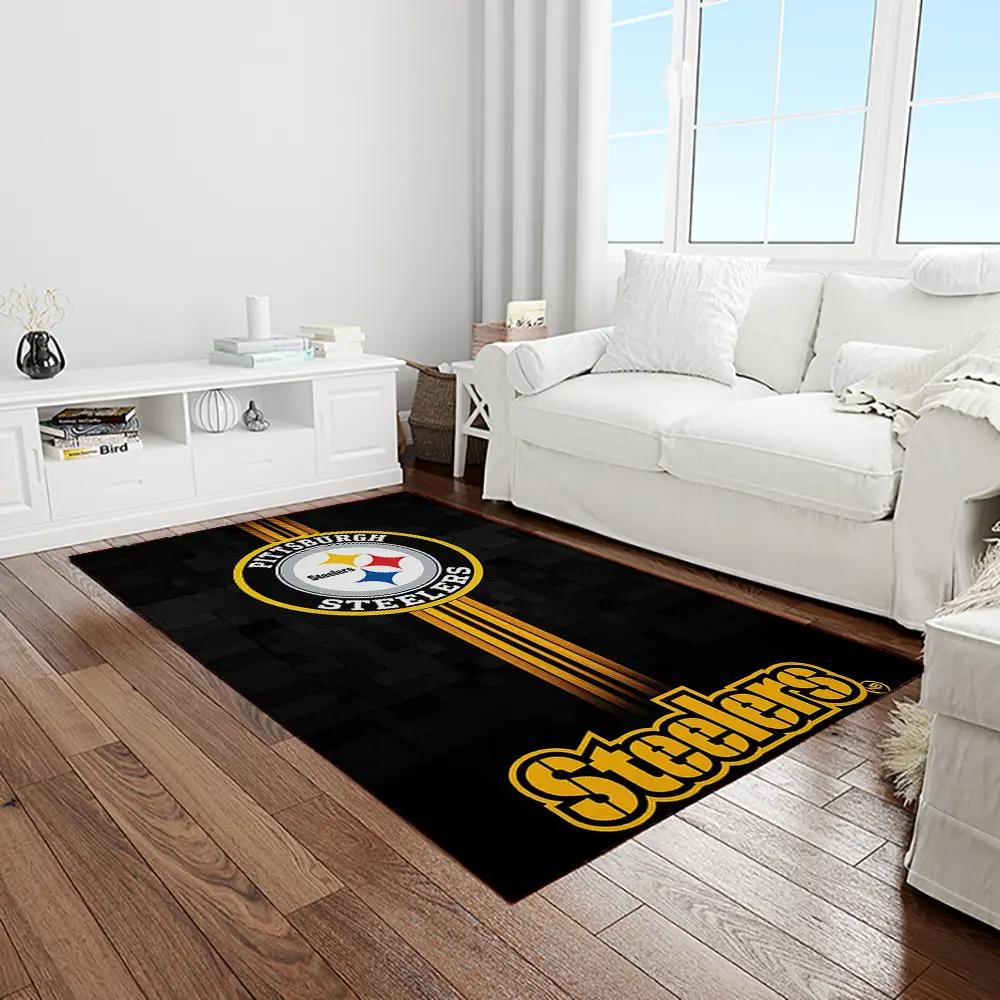 Nfl pittsburgh steelers football team logo rectangle area rug ptts38 Rectangle Rug