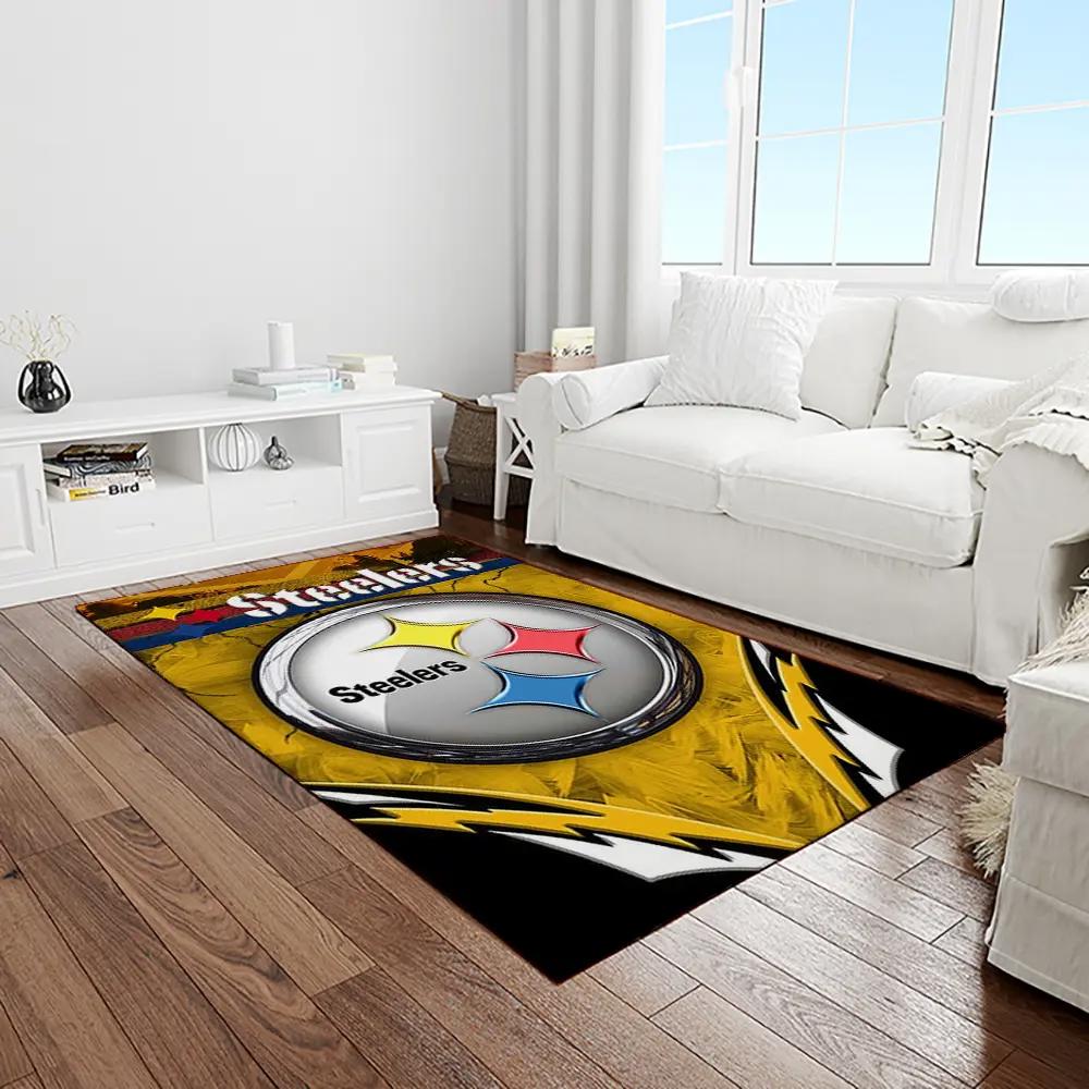 Nfl pittsburgh steelers football team logo rectangle area rug ptts48 Rectangle Rug