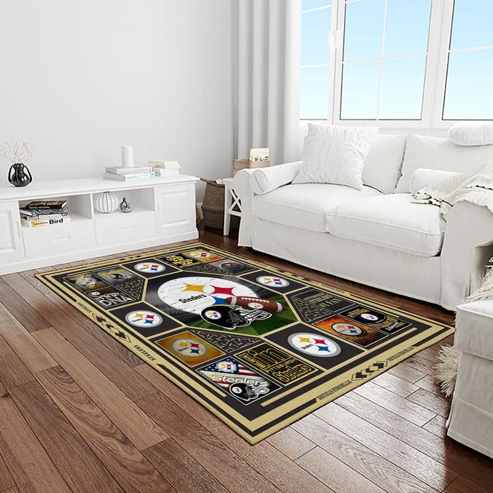 Nfl pittsburgh steelers football team logo rectangle area rug ptts49 Rectangle Rug
