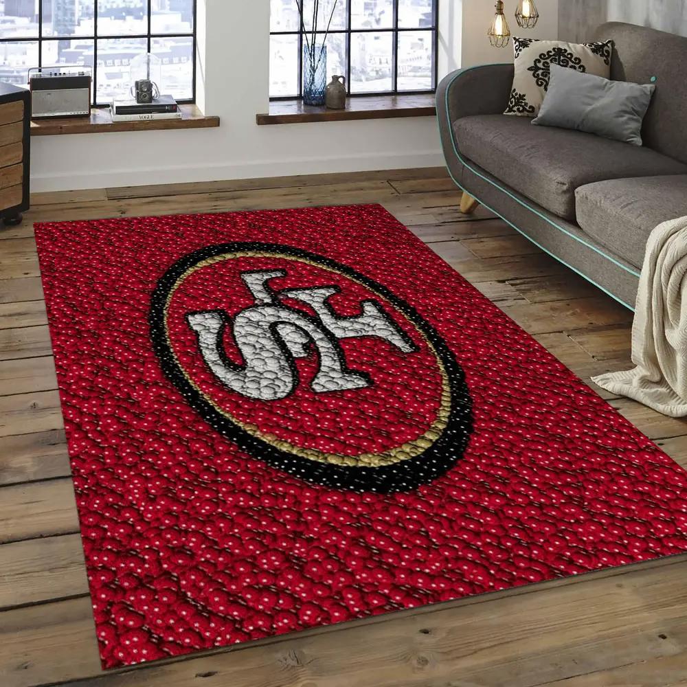 Nfl san francisco 49ers football team logo rectangle area sfs37 Rectangle Rug