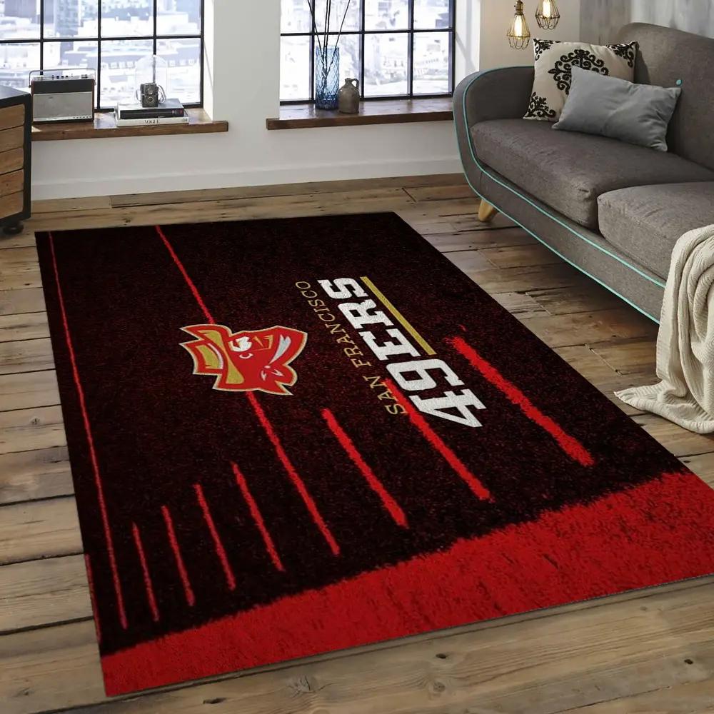 Nfl san francisco 49ers football team logo rectangle area sfs44 Rectangle Rug