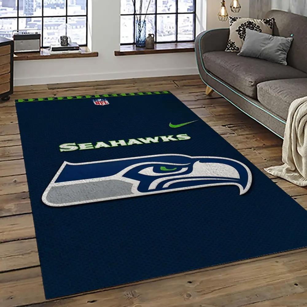 Nfl seattle seahawks football team logo sport carpet area rug home decor best gift for friends ss79 Rectangle Rug