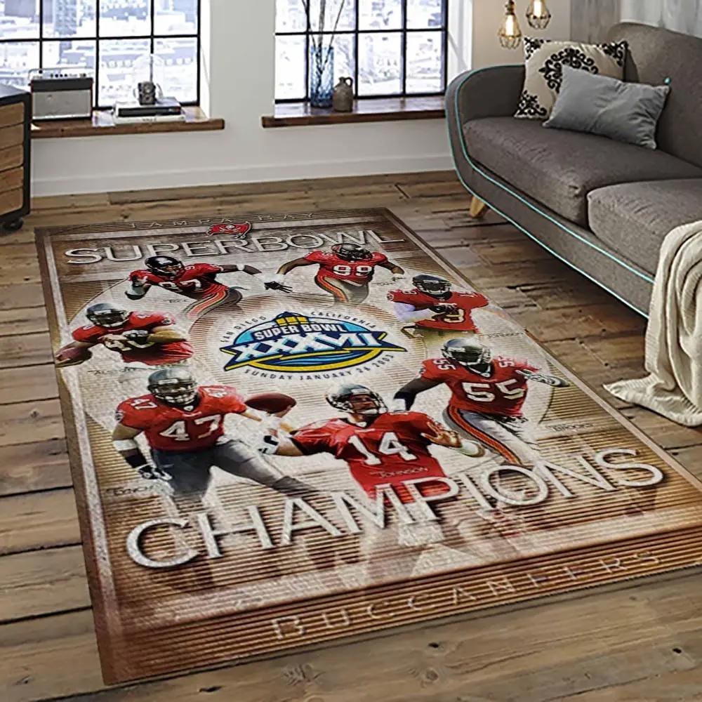 Nfl tampa bay buccaneers football team logo sport carpet area rug home decor best gift for friends tpbb32 Rectangle Rug