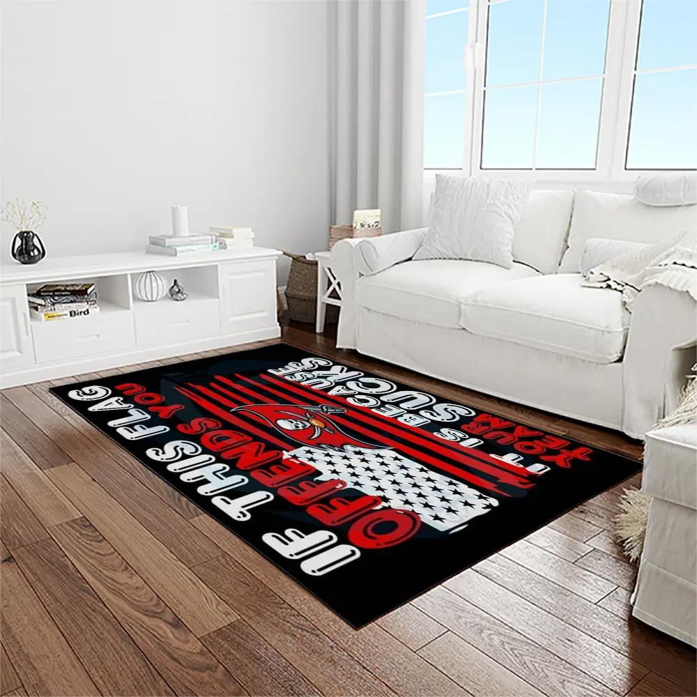 Nfl tampa bay buccaneers team logo rectangle area rug tbb22 Rectangle Rug