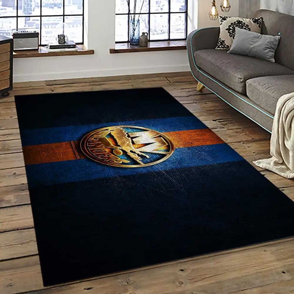 Nhl new york islanders hockey team logo sport carpet rectangle area rug for living room nyi103 Rectangle Rug