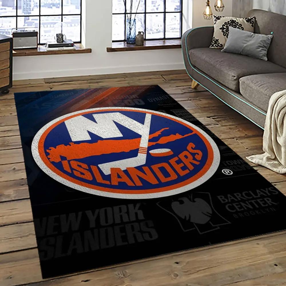 Nhl new york islanders hockey team logo sport carpet rectangle area rug for living room nyi4 Rectangle Rug