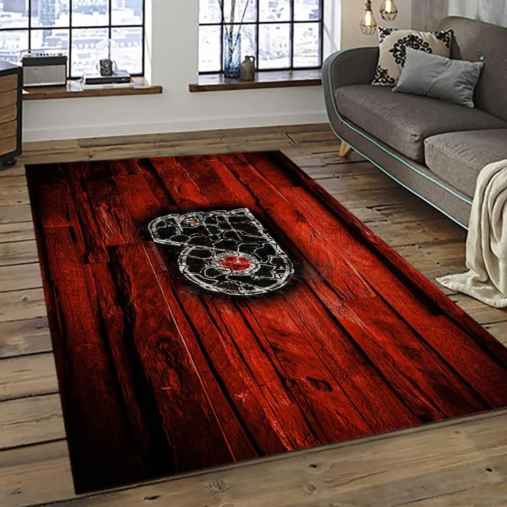 Nhl philadelphia flyers hockey team logo sport carpet rectangle area rug for living room pf49 Rectangle Rug