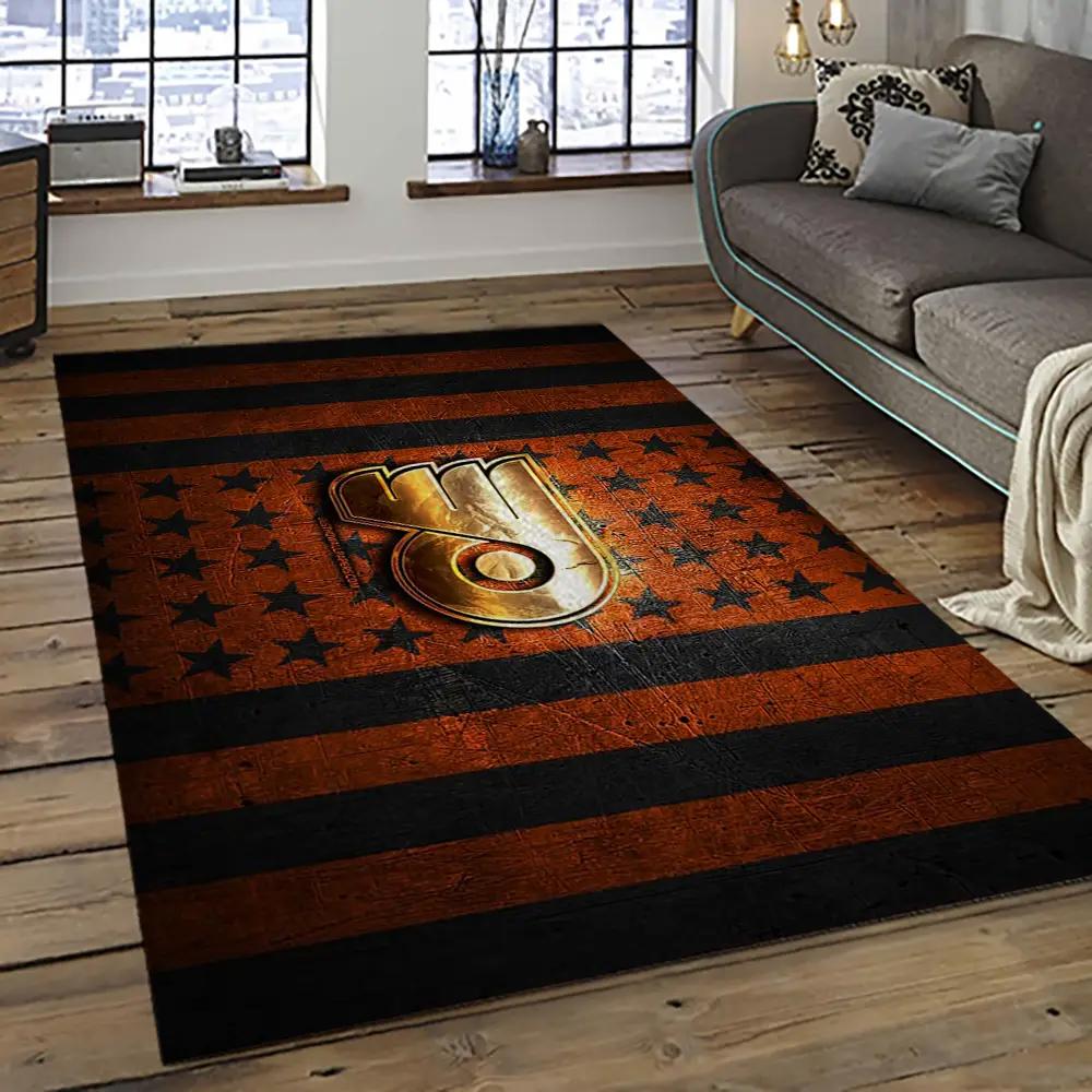 Nhl philadelphia flyers hockey team logo sport carpet rectangle area rug for living room pf57 Rectangle Rug