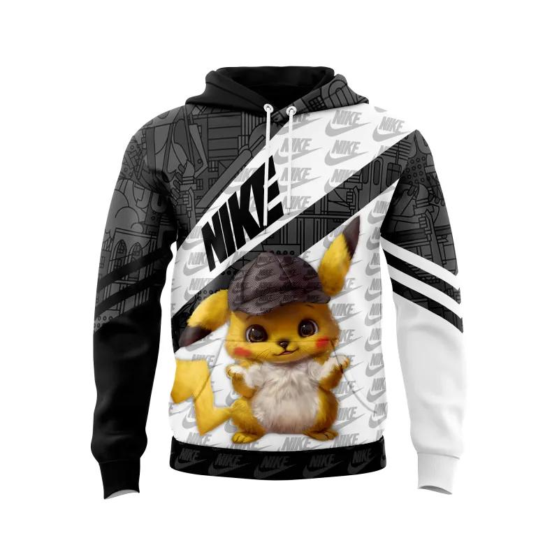 Nike pokemon pikachu 3d unisex hoodie outfit for men women luxury brand clothing special gift Hoodie 3D
