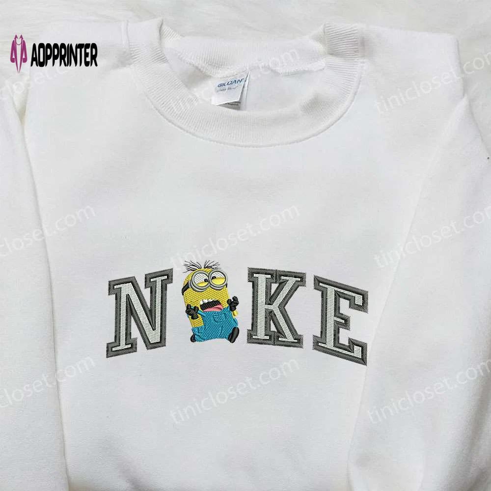 Nike x dave minion embroidered hoodie sweatshirt & t-shirt: cartoon delights Embroidered Shirt