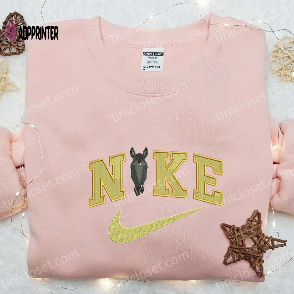 Nike x horse head embroidered sweatshirt & shirt: animal inspired t-shirt Embroidered Shirt
