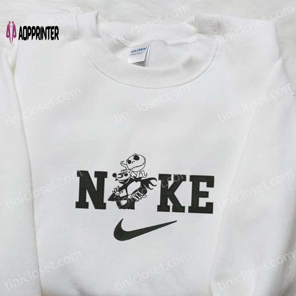 Nike x jack skellington embroidered hoodie & sweatshirt: nightmare before christmas collection custom nike t-shirt Embroidered Shirt
