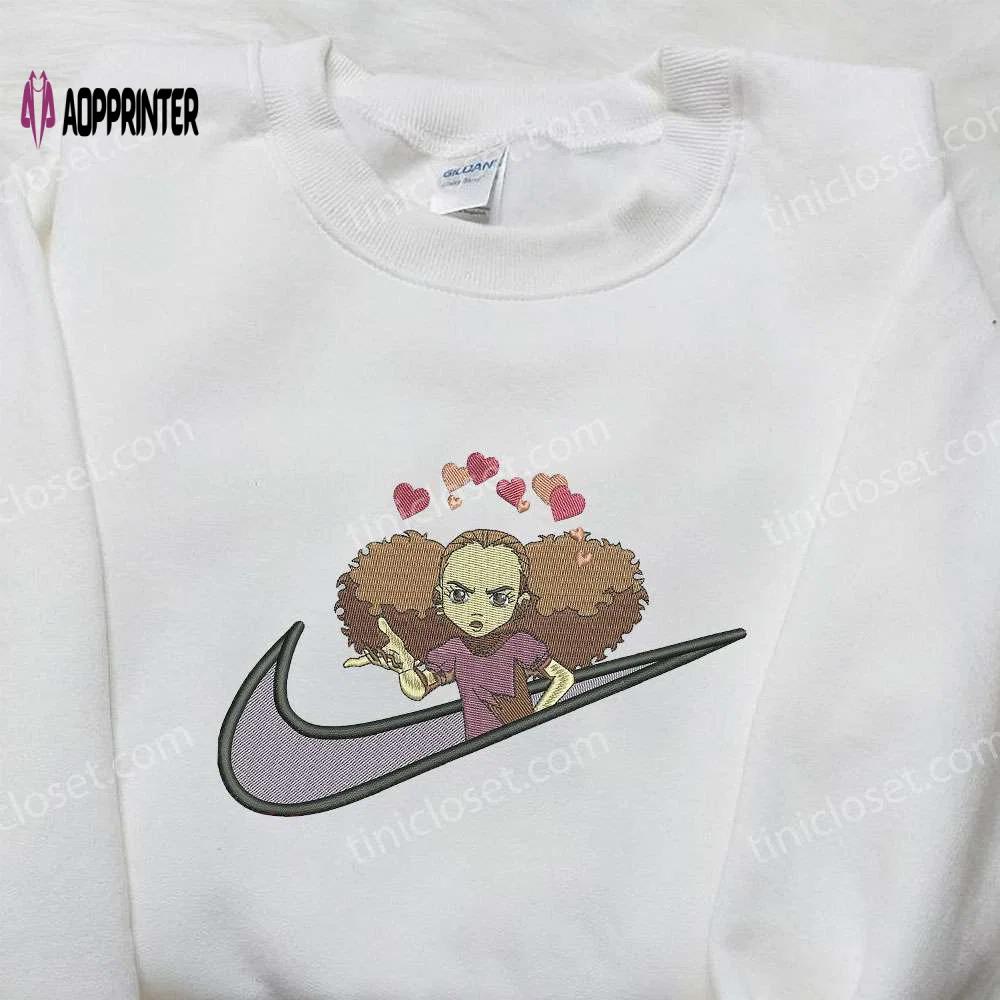 Nike x jazmine dubois embroidered shirt: the boondocks inspired design Embroidered Shirt