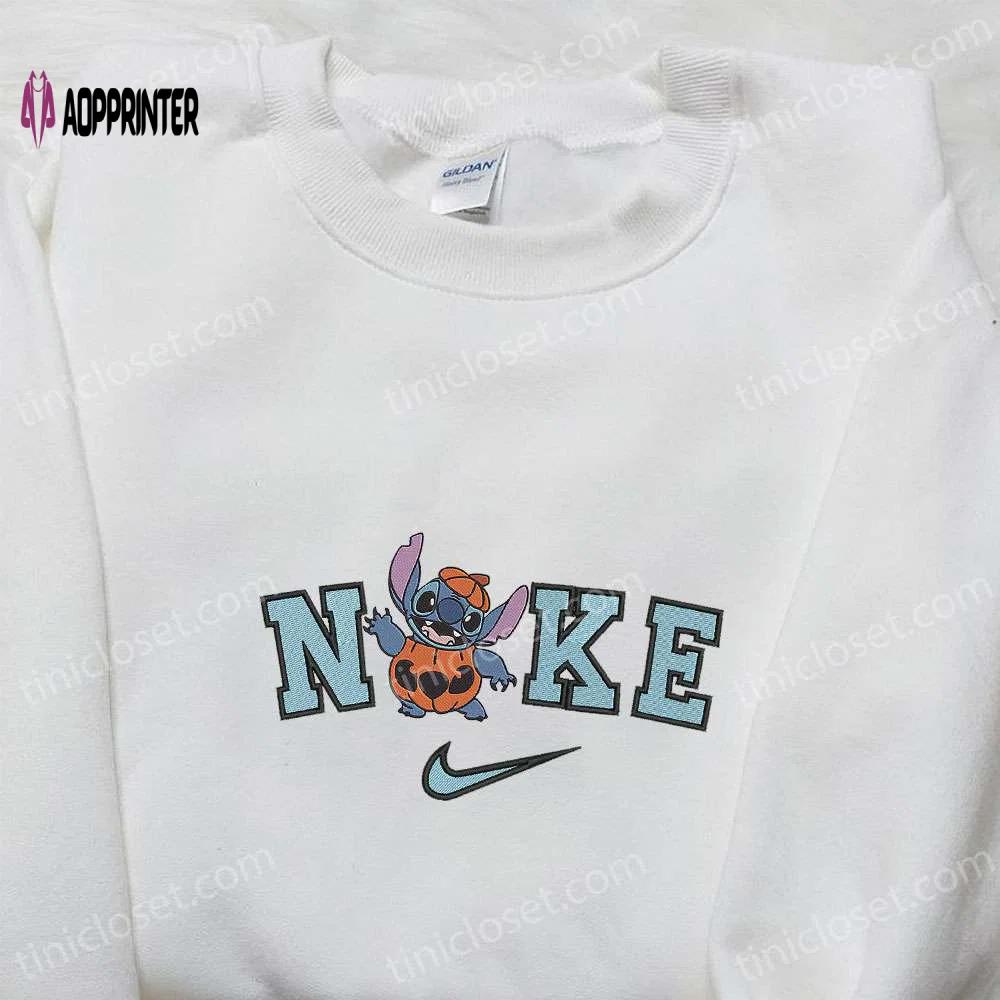 Nike x stitch pumpkin embroidered t-shirt & hoodie: perfect family gifts Embroidered Shirt