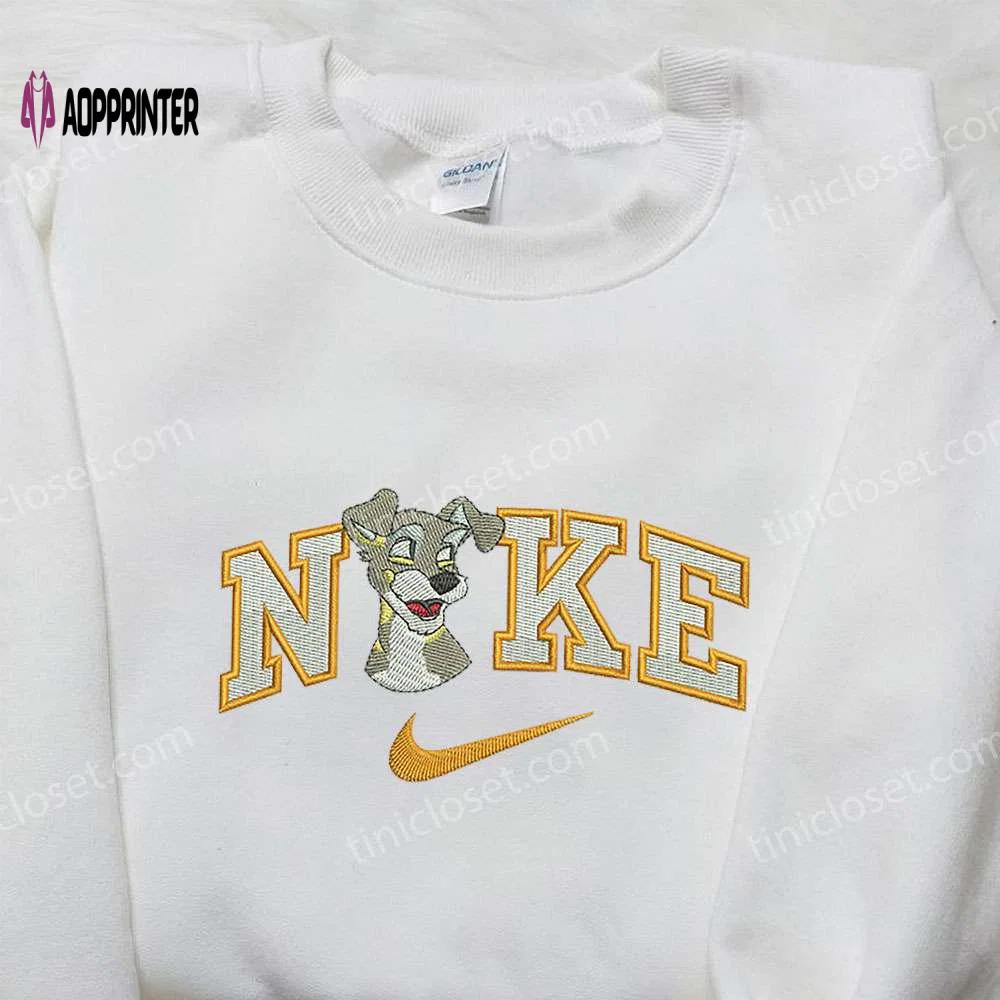 Nike x tramp dog & lady embroidered shirt: cartoon collaboration Embroidered Shirt