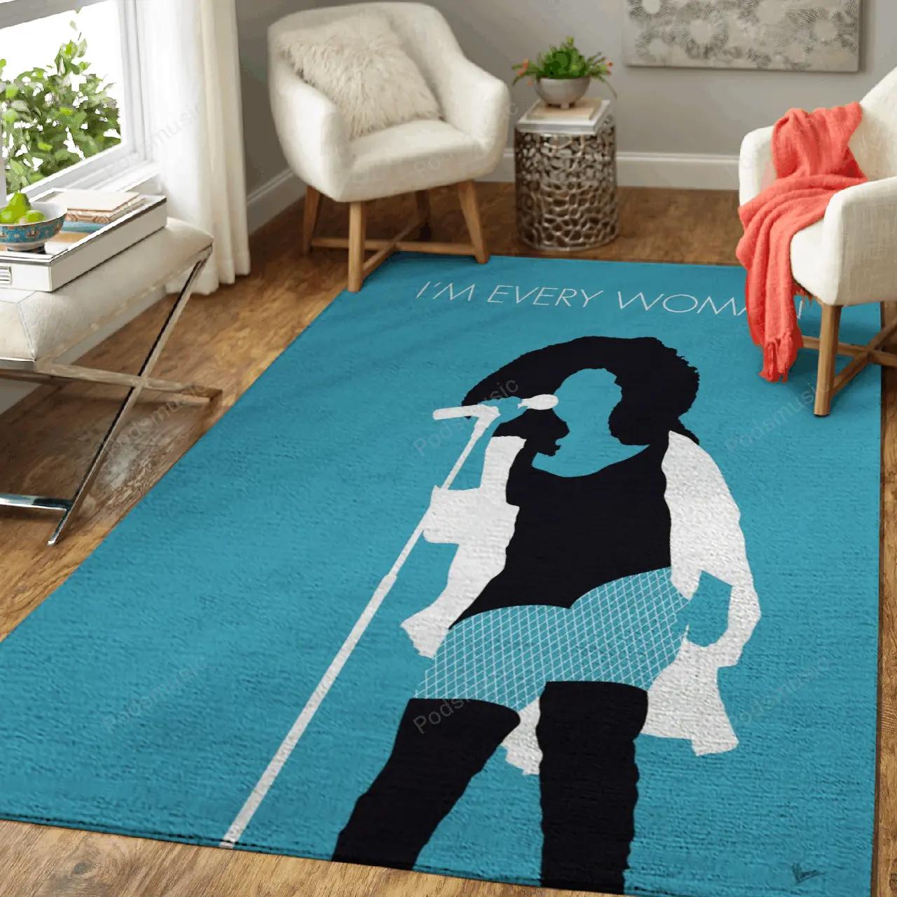 No155 my chaka khan minimal music artwork minimal music artworks art for fans area rug living room carpet rug regtangle decor home decor Rectangle Rug
