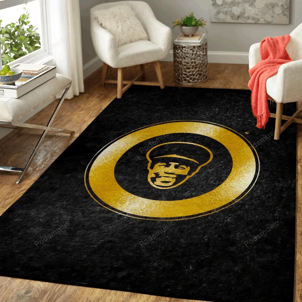 Norman jay gold badges art for fans area rug living room carpet rug regtangle carpet floor decor home decor Rectangle Rug