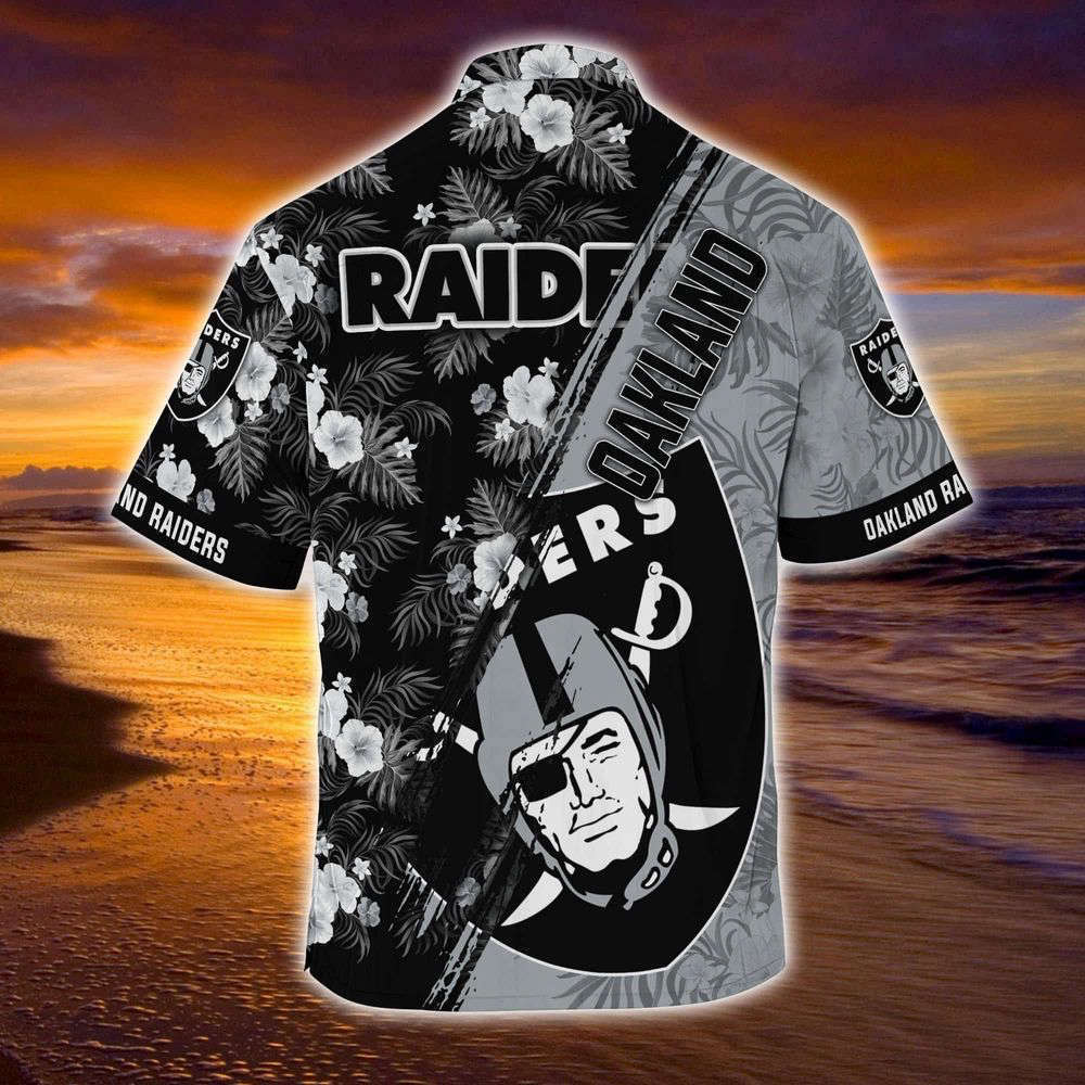 Oakland raiders nfl-summer hawaii shirt mickey and floral pattern for sports fans Hawaii Shirt