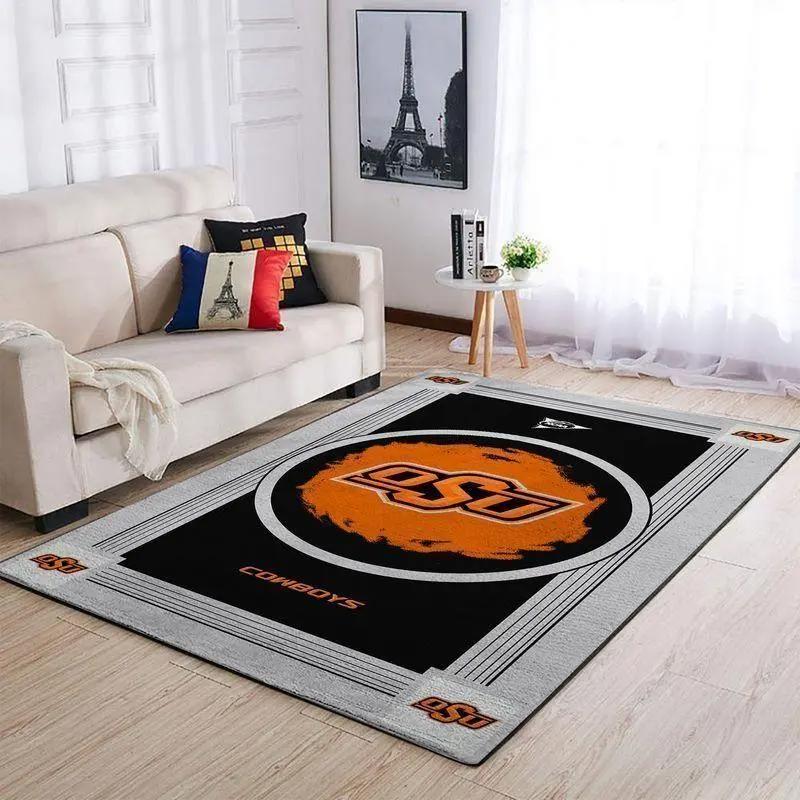 Oklahoma state cowboys ncaa carpet rug living room 20030324 2 Rectangle Rug