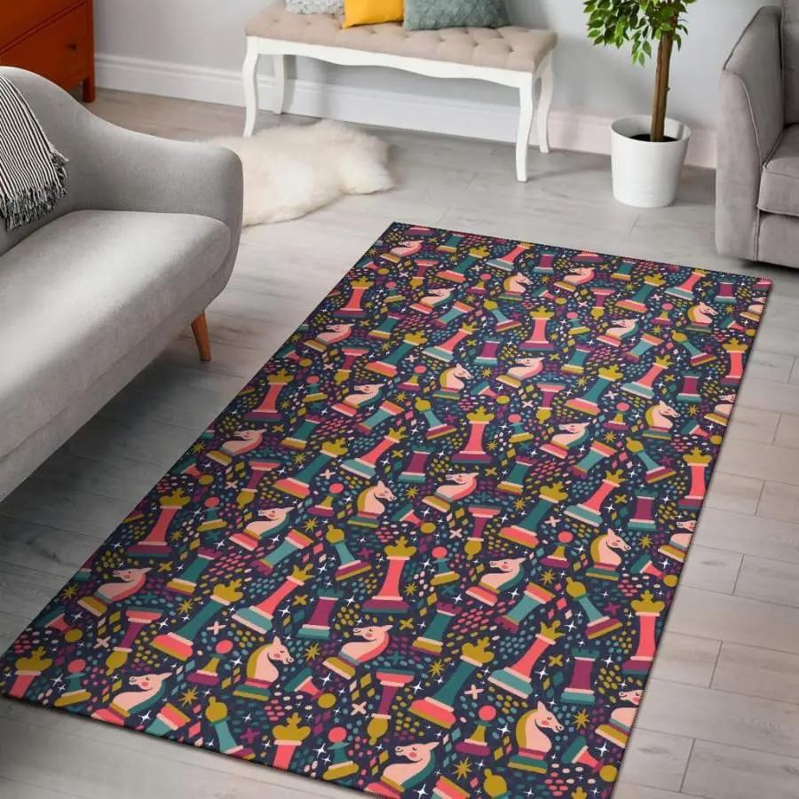 Owl ornamental print pattern area rug living room rug home decor Rectangle Rug