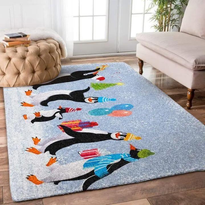 Penguin christmas sing dhcdhc ld1610 rug living room rug home decor Rectangle Rug