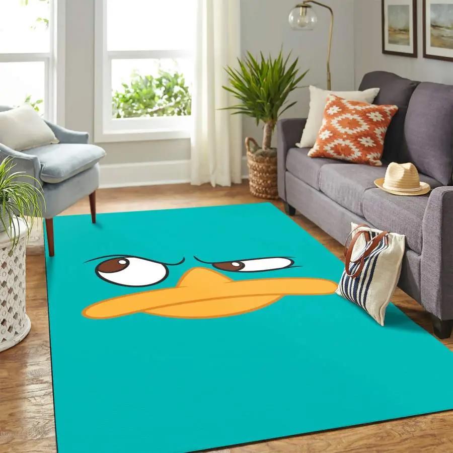 Perry the platypus disney cartoon area rug living room rug home decor Rectangle Rug