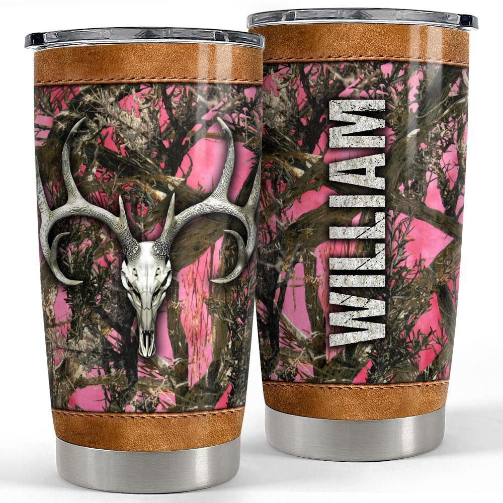 Personalized deer skull tumbler for deer hunter Personalized Tumbler