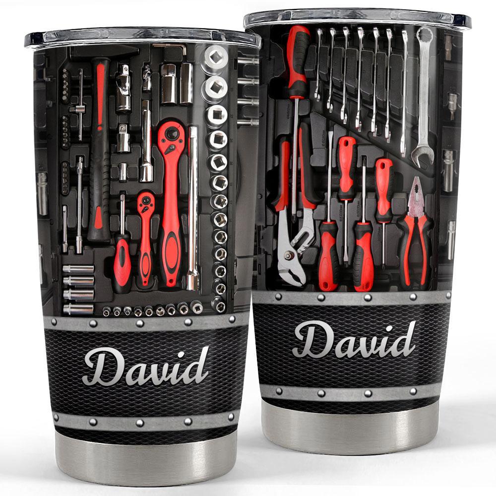 Personalized mechanic tumbler mechanic’s tool metallic style Personalized Tumbler