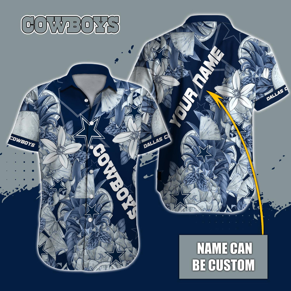 Personalized nfl dallas cowboys special tropical fruit hawaiian button shirt Hawaii Shirt Shorts & Flip Flops
