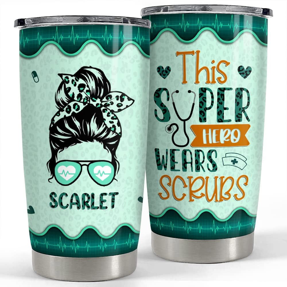 Personalized nurse tumbler nurse gift superhero for nursing new women Personalized Tumbler
