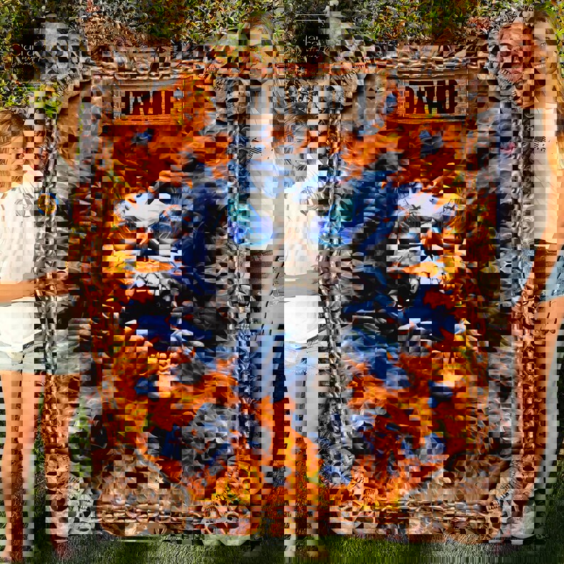 Personalized skull of horror fleece blanket, mink sherpa blanket, skull of horror blanket, skull blanket, skull quilt, horror quilt Quilt Blanket