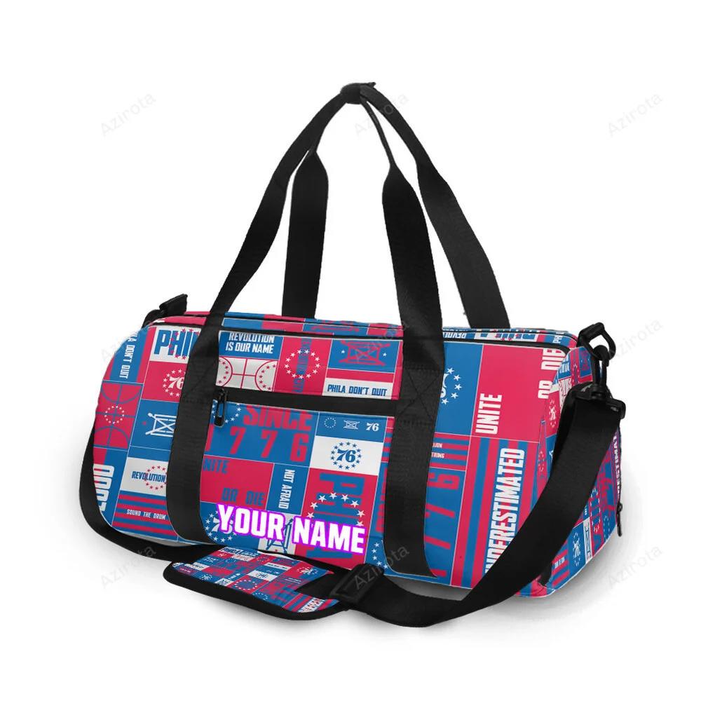 Philadelphia 76ers 9 personalized name travel bag gym bag 2227 Travel Bag