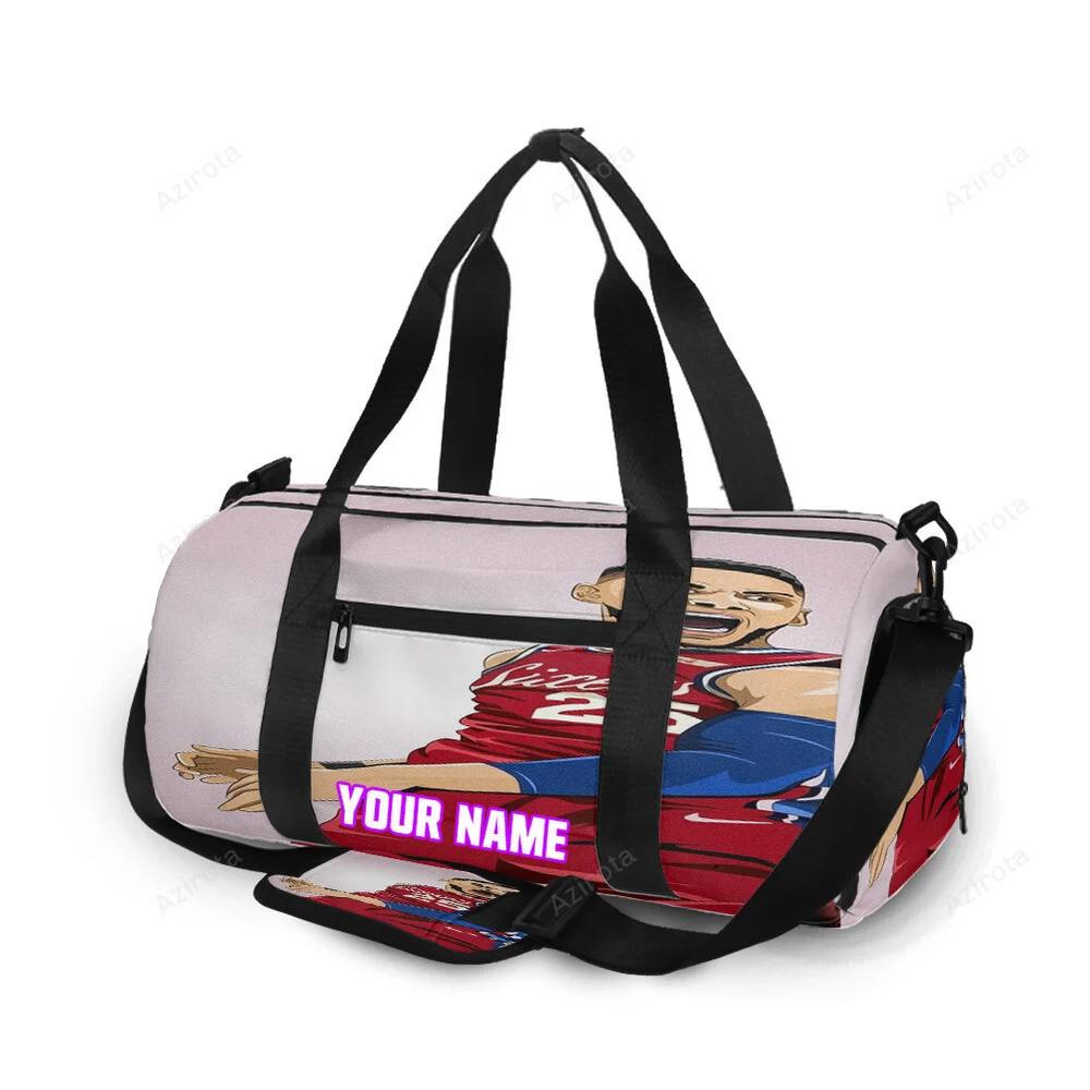 Philadelphia 76ers ben simmons art personalized name travel bag gym bag 2218 Travel Bag