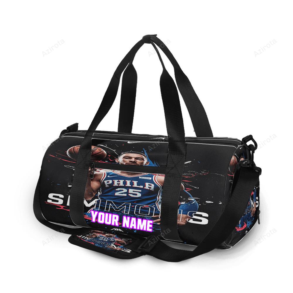 Philadelphia 76ers ben simmons colorwater personalized name travel bag gym bag 2185 Travel Bag