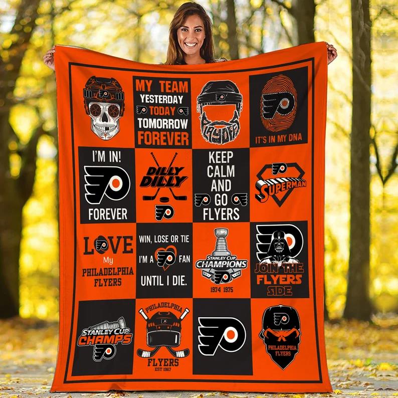 Philadelphia ice hockey fleece blanket quilt flyers fleece blanket quilt ice hockey fleece blanket quilt Quilt Blanket