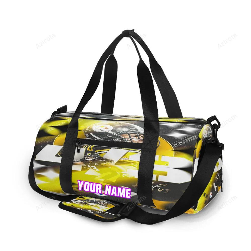 Pittsburgh steelers troy polamalu no43 m6 personalized name travel bag gym bag 1080 Travel Bag