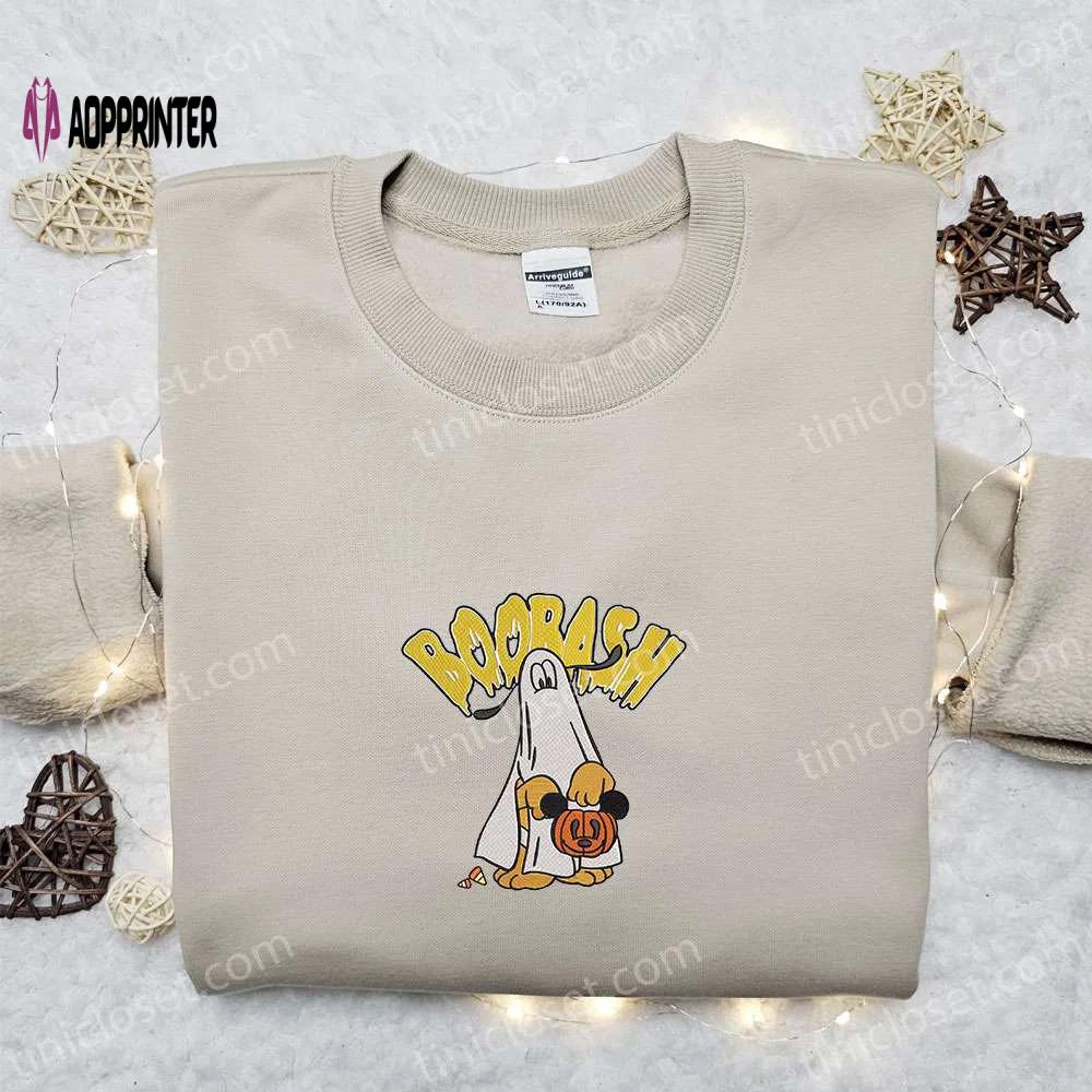 Pluto boo bash embroidered sweatshirt – disney characters hoodie best halloween gift ideas Embroidered Shirt