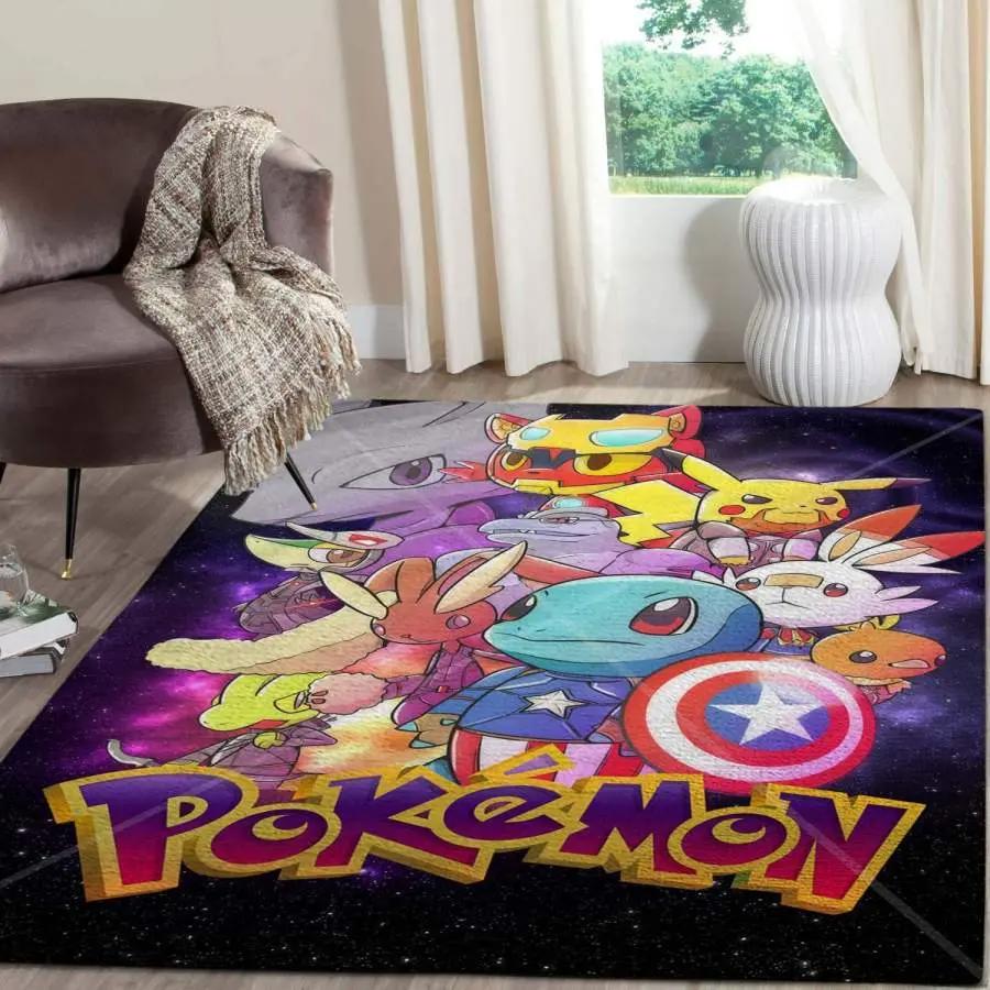 Pokemon characters anime carpet rug living room and bedroom 200225038 Rectangle Rug