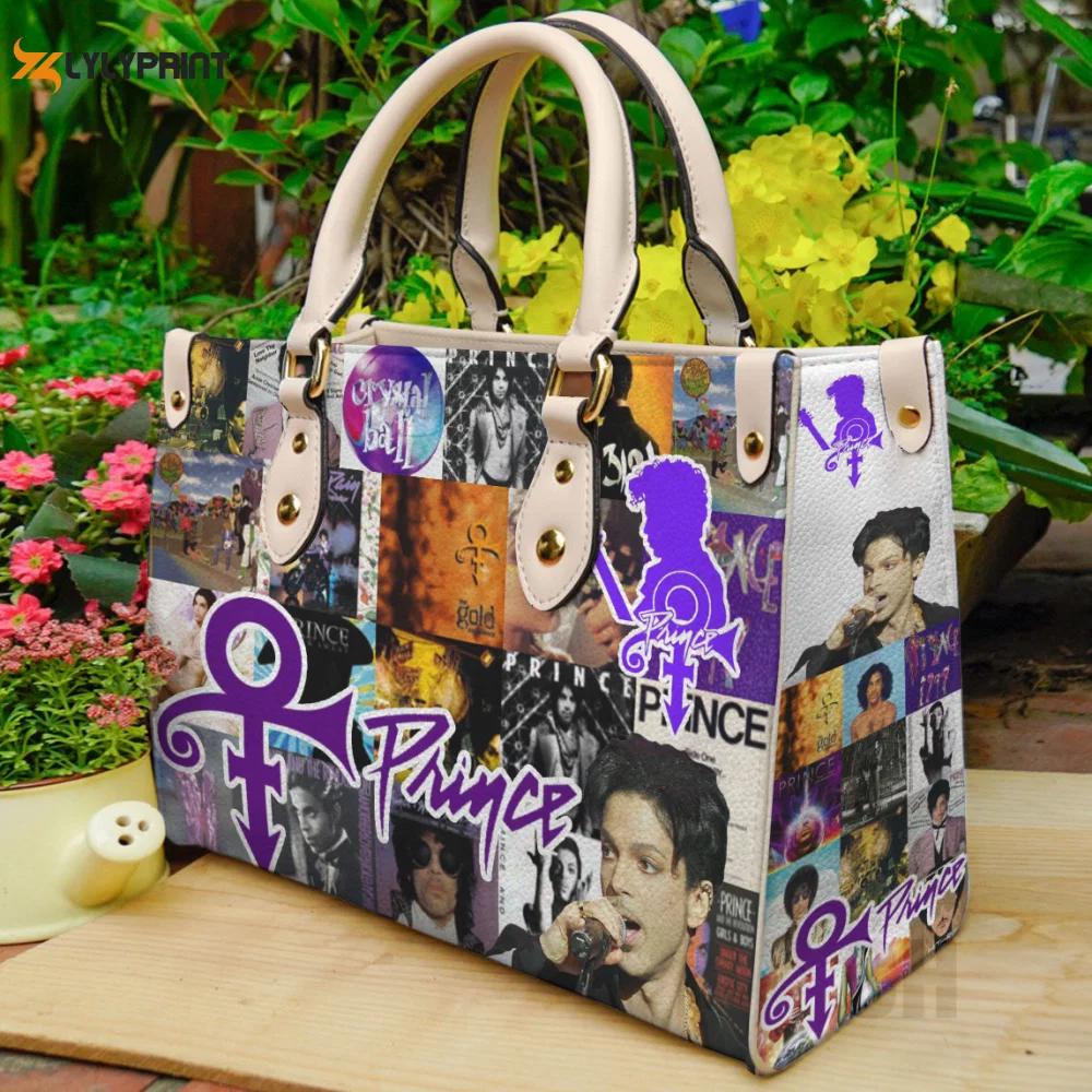 Prince purple hand leather bag for women gift 2037 Women Leather Hand Bag