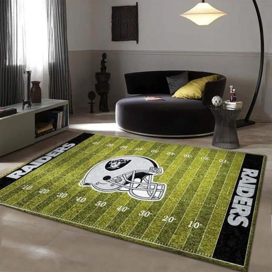 Raiders area rug living room rug home decor floor rug living room rug home decor music home decor Rectangle Rug