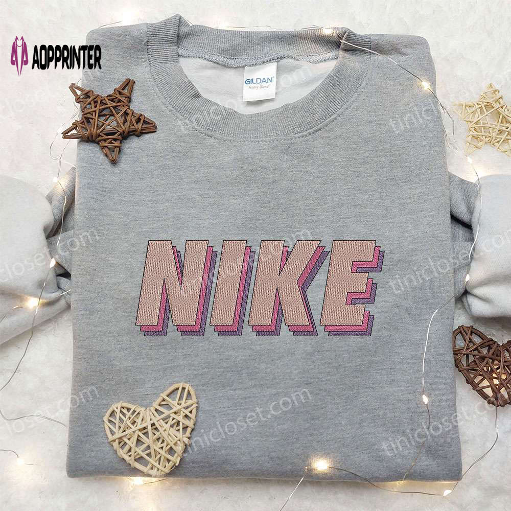 Retro x nike embroidered sweatshirt: best nike inspired shirt perfect family gift Embroidered Shirt