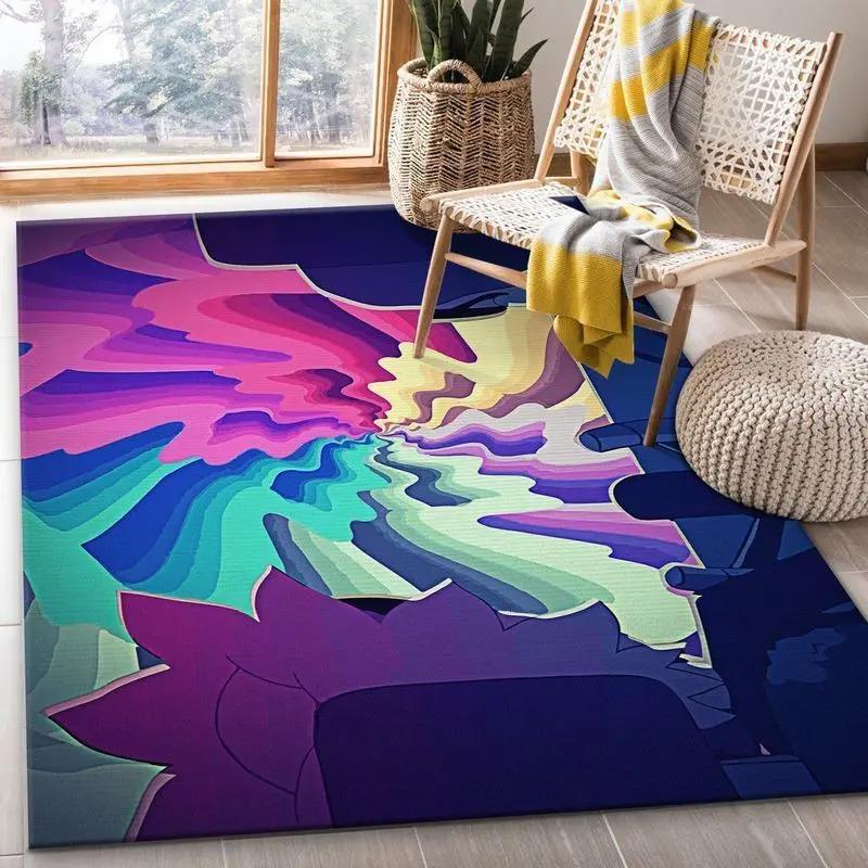 Rick and morty 42 area rug living room and bed room rug rug regtangle carpet floor decor home decor Rectangle Rug