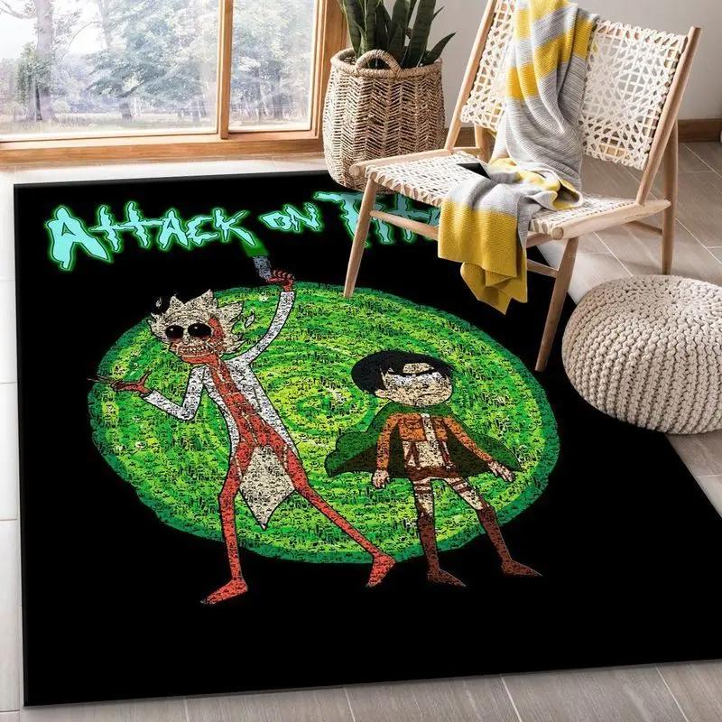 Rick and morty 60 area rug living room and bed room rug rug regtangle carpet floor decor home decor Rectangle Rug